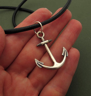 Anchor Necklace - Nautical Mens Pendant