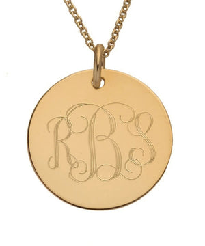 Monogram Gold Necklace - Personalized Gift