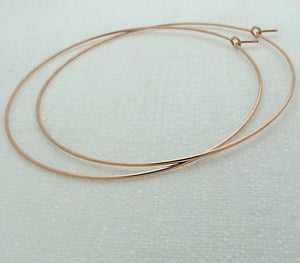 Rose Gold Filled Large Hoop Earrings