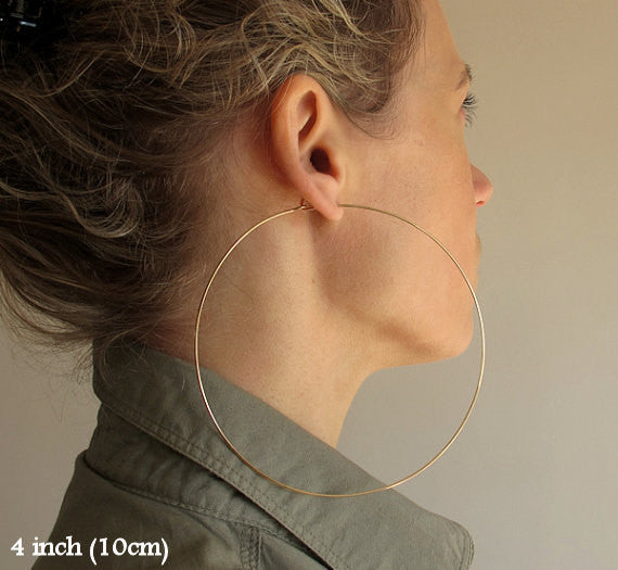 Rose Gold Filled Large Hoop Earrings