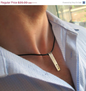 Nameplate Pendant Necklace for Men