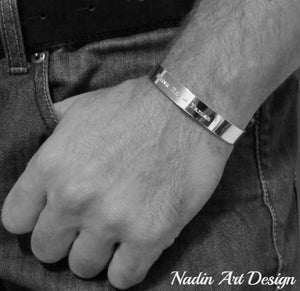 Classic silver band bracelet