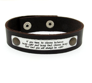 Quote Bracelet - Gift for Him