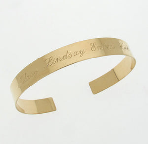 Personalized Gold Quote Lyrics Bracelet