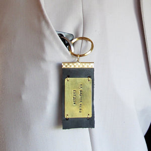 Leather Quote Key Chain