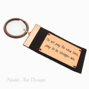 Quote text key chain
