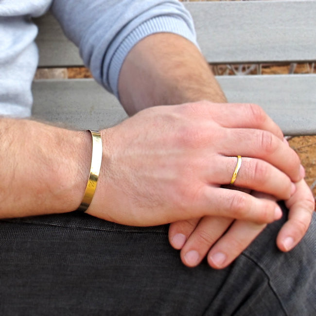 Gold Cuff bracelet for men