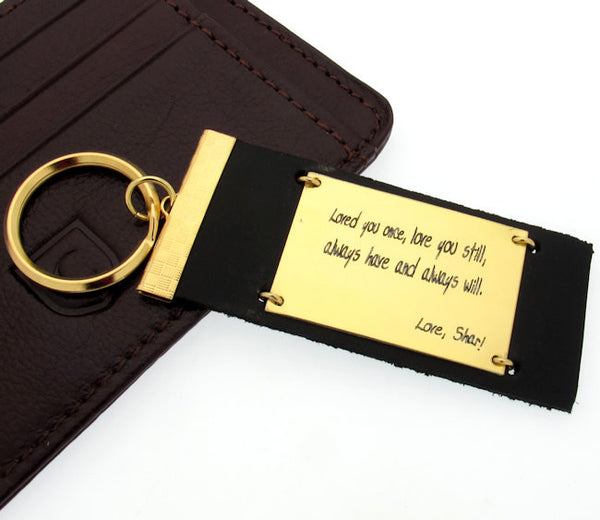 Leather Quote Key Chain - Mens Key Chain - Custom Gifts - Mens gift ...