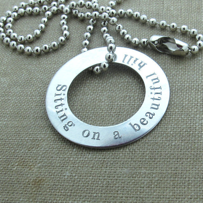 Washer pendant necklace for men