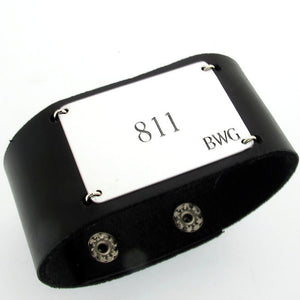 Mens Wide Band Cuff with Quote