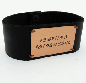 Mens Wide Band Cuff with Quote