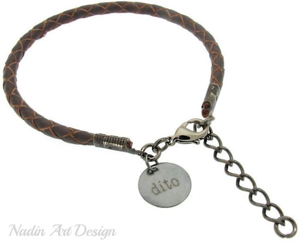Braided bracelet with charm