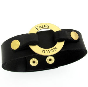 Leather Cuff Bracelet - Gift for Boyfriend