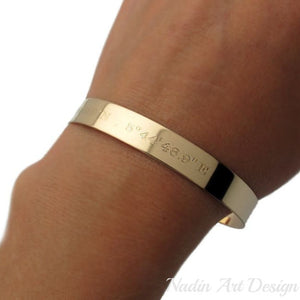 Wide gold bangle bracelet