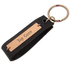 Key Chain for Men - Brown Leather Key Chain