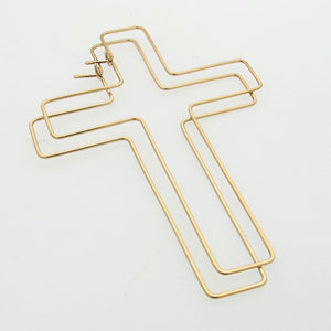 Cross Earrings - Fashion Gold Earrings