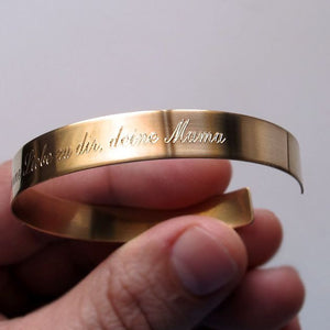 Inspirational Gold Cuff Bracelet