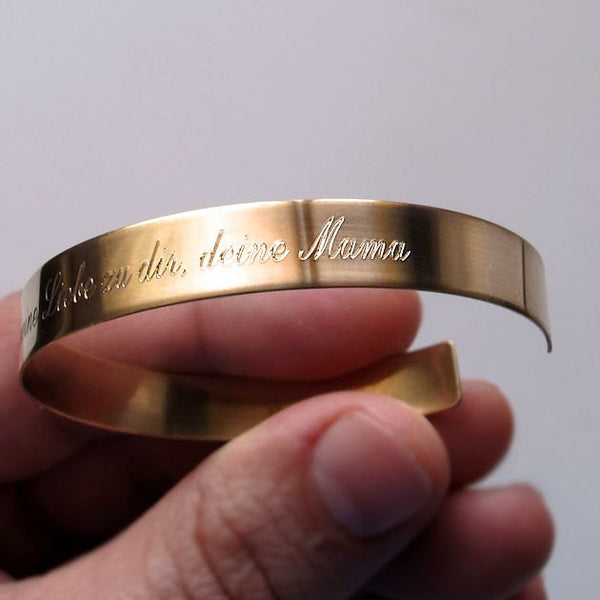 Inspirational Gold Cuff Bracelet