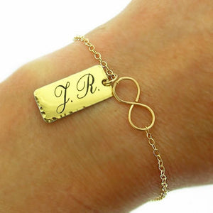 Gold Personalized Infinity Bracelet