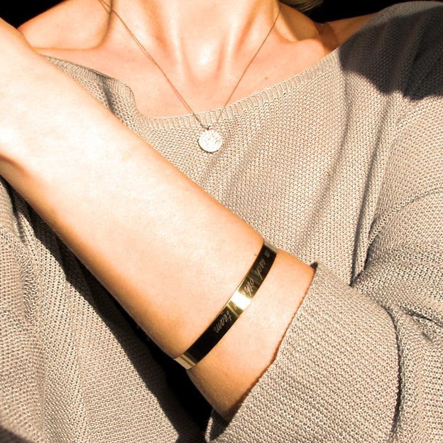 Buy Personalized Cuff Bracelets,stainless Steel Bangle Engraved