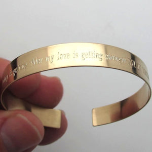 custom engrave gold cuff bracelet