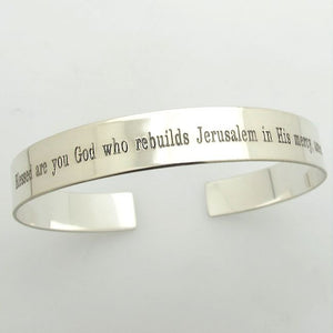 Custom Engraved Text Cuff for Men