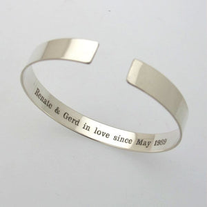 Custom Engraved Text Cuff for Men