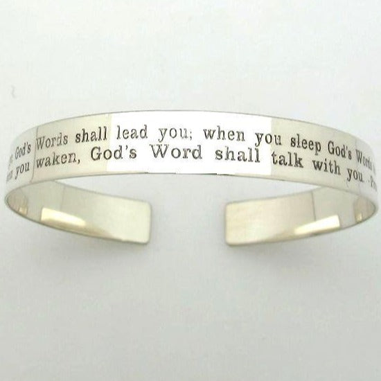 personalized silver cuff bracelet for daughter
