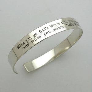 Personalized Silver Cuff Bracelet