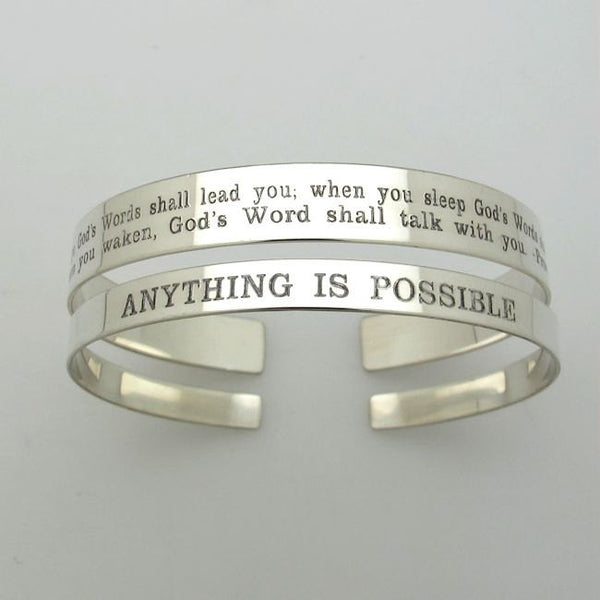 Inspirational Cuffs - Personalized cuff bracelets