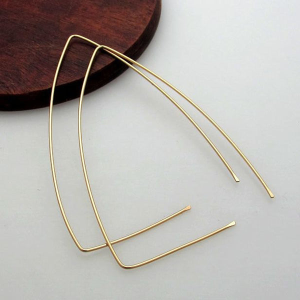 Triangle Large Geometric Earrings