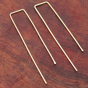 Gold Thin Threader Earrings