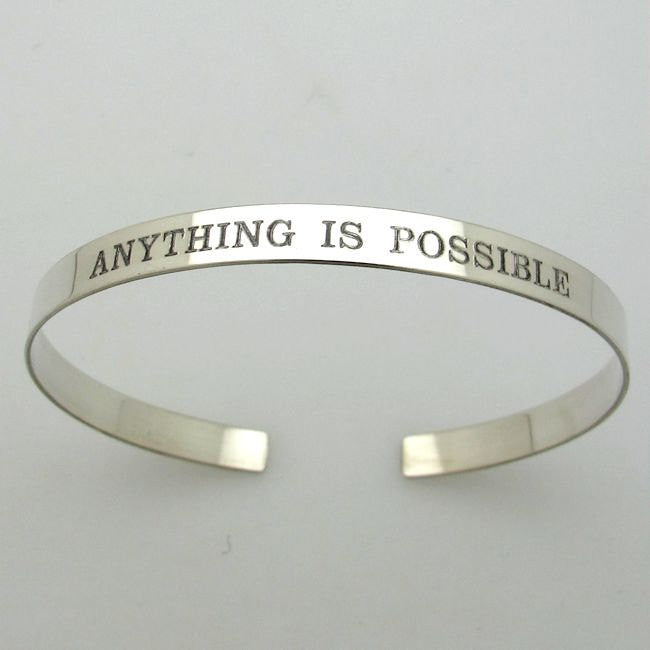 skinny stacking silver bracelets - engraved sterling silver bracelets
