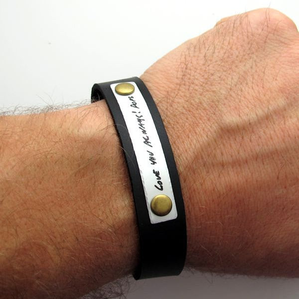 Personalized Signature Bracelet for men - Anniversary Men's gift