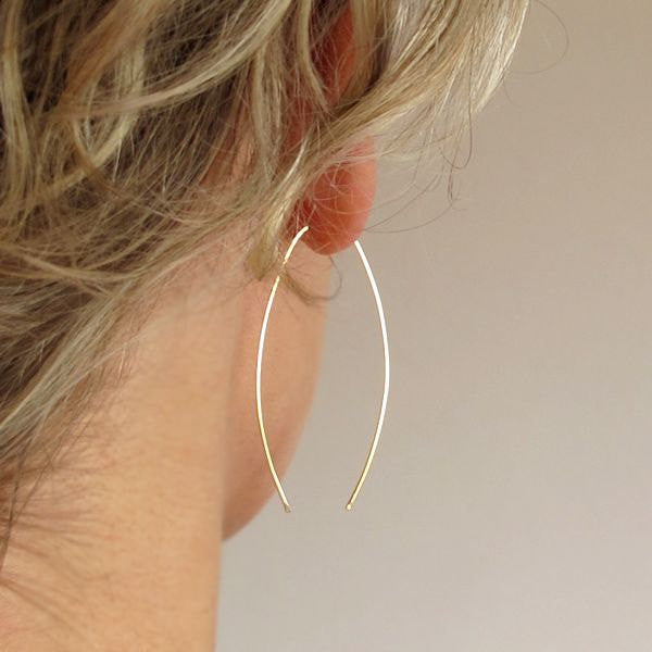 Threader curved earrings
