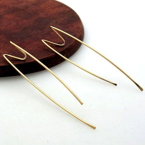 Geometric Gold Threader Earrings