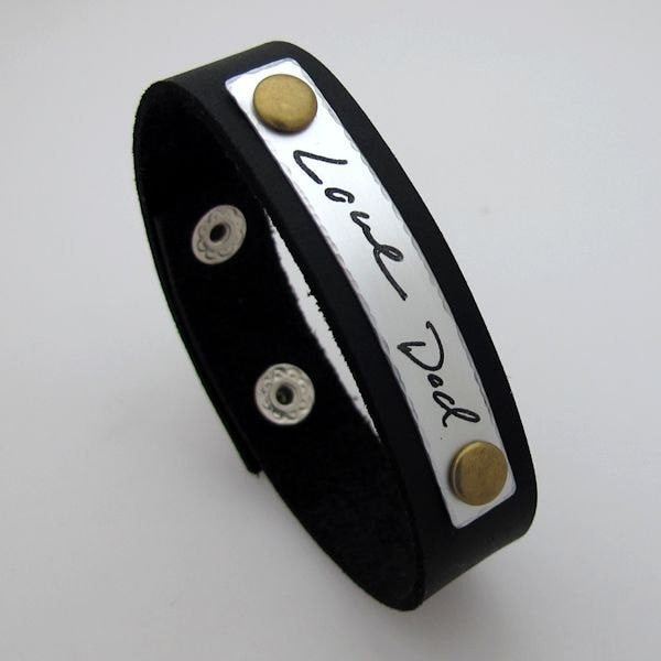 Personalized Handwriting Bracelet - Fathers Day Gift
