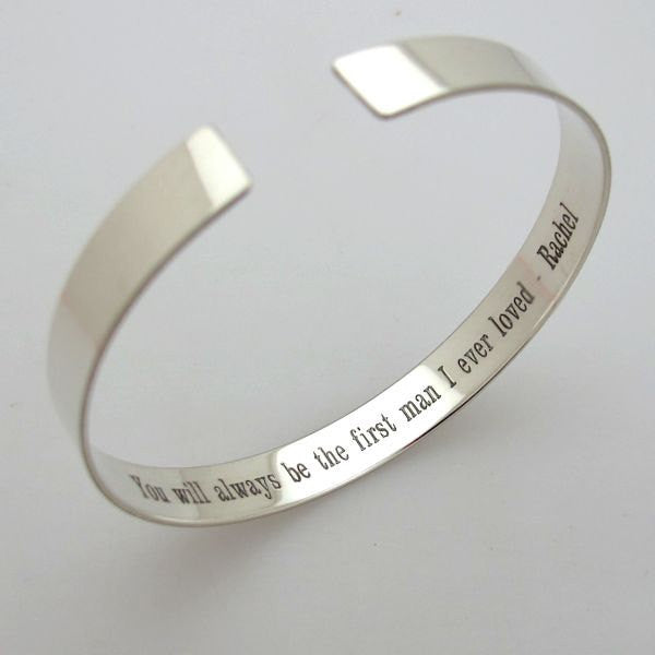 Classic Silver Cuff with Engraving