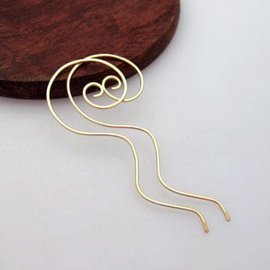 Gold Swirl Earrings - Artisan Jewelry