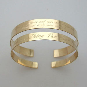 Quote Bracelet - Text Engraved Bangle