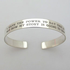 Personalized Cuff Bracelet - Motivational Gift