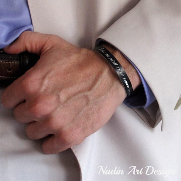 Black Id Mens Cuff