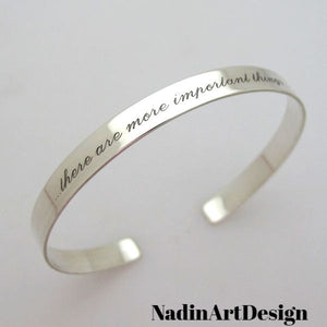 Personalized Skinny Silver Bracelet