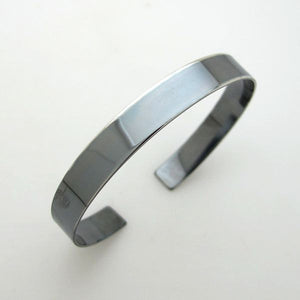 Mens Black Cuff Bracelet for Men