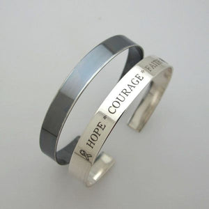 personalized Black Cuff Bracelet for Men - mens cuff bracelet