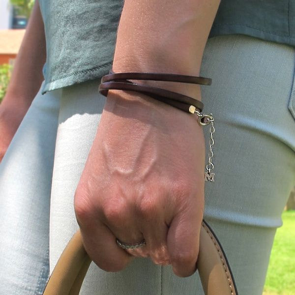 Wrap Bracelet with Initial Charm