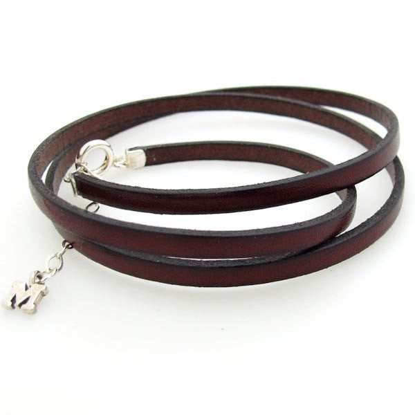 Wrap Bracelet with Initial Charm