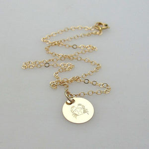 Gold Initial Personalized Charm Necklace