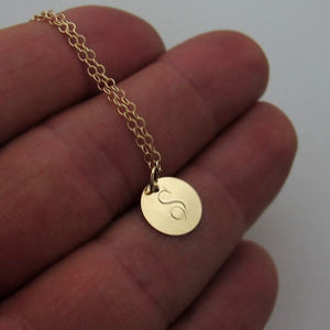 Gold Initial Personalized Charm Necklace