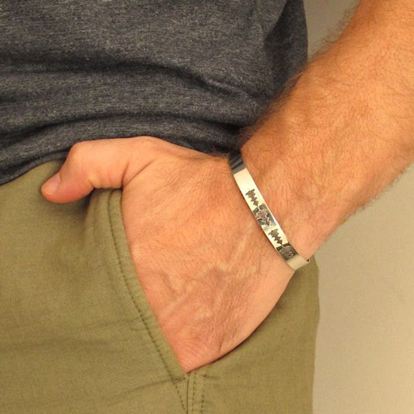 Soundwave silver cuff bracelet